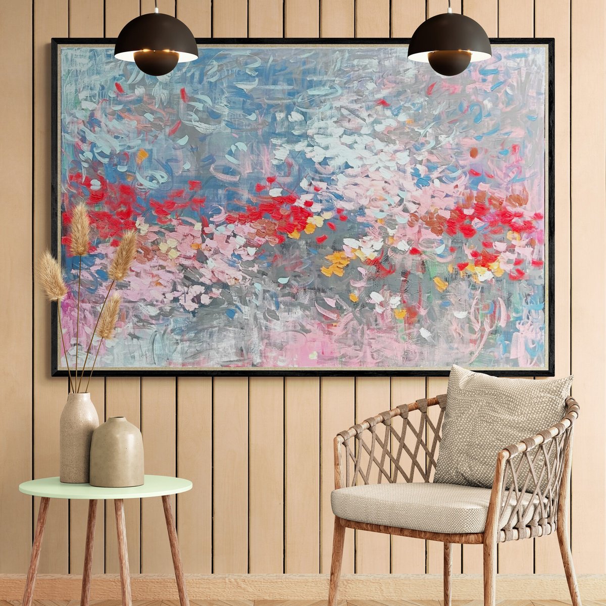 Abstract Acrylic Painting By Belinda Nadwie, 59 X 39, Baby I Will Follow You, Original Artwork