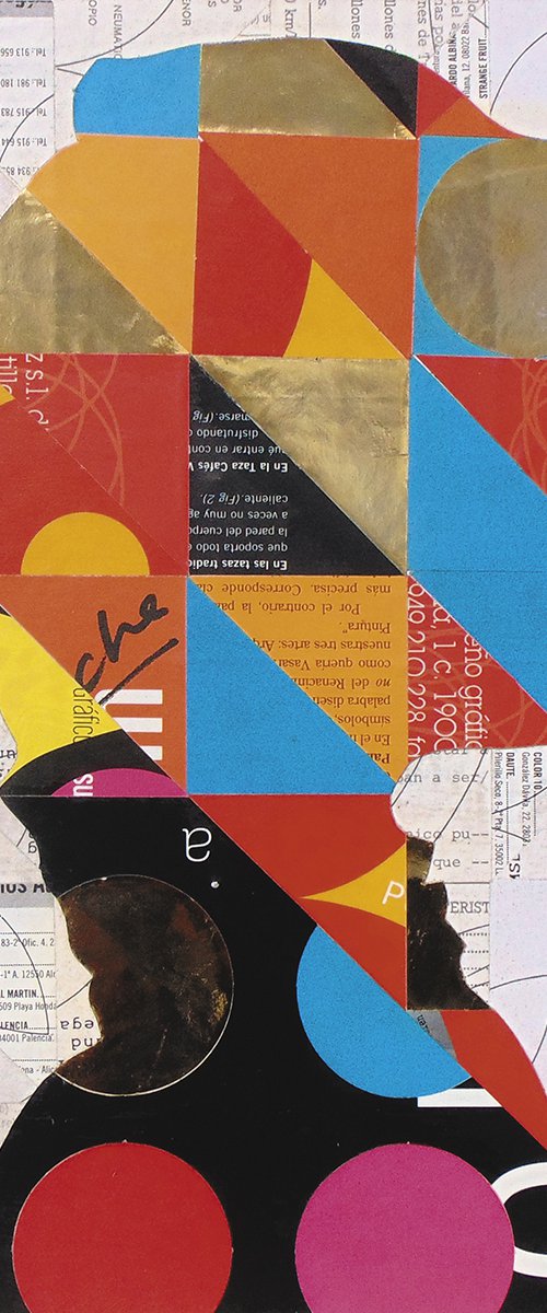 Collage_08_30x30 cm_Golden Portrait by Manel Villalonga