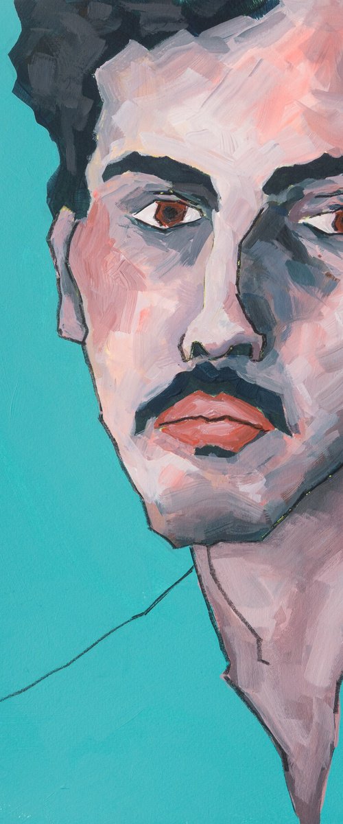 Man with Moustache by David Foster