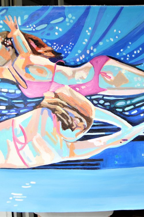 Swimmers / 102 x 57 x 4 cm by Alexandra Djokic