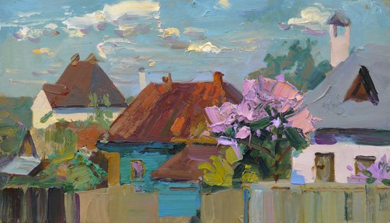 Roofs and lilacs
