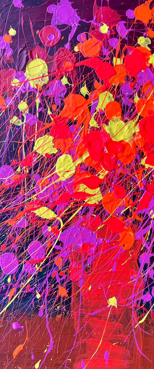 Red Flowers Abstract painting by Andrii Kovalyk