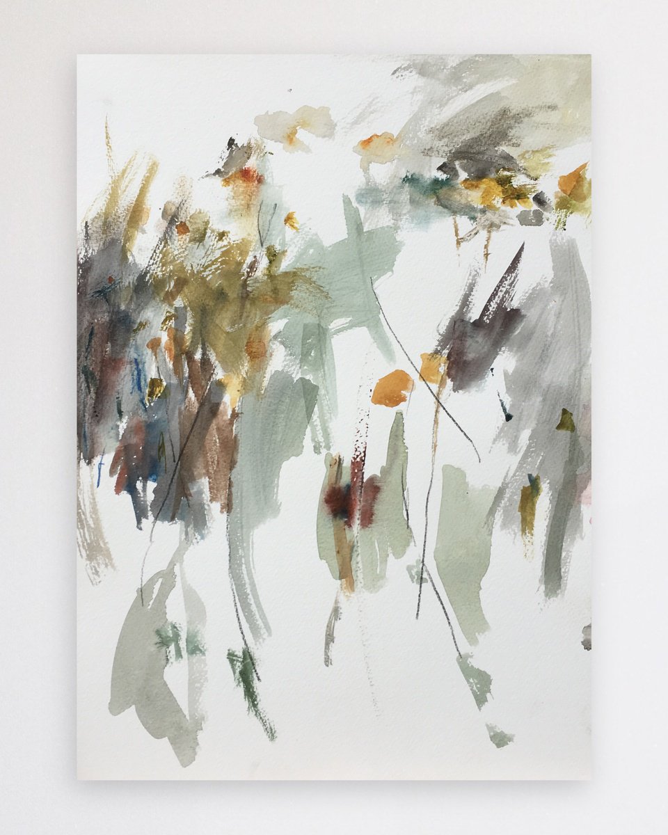 Expressive Botanical Watercolour By Guy Pickford, 12 X 17, Nurturing Trust, Original Artwork