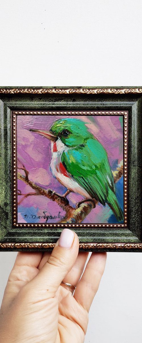 Green bird by Nataly Derevyanko