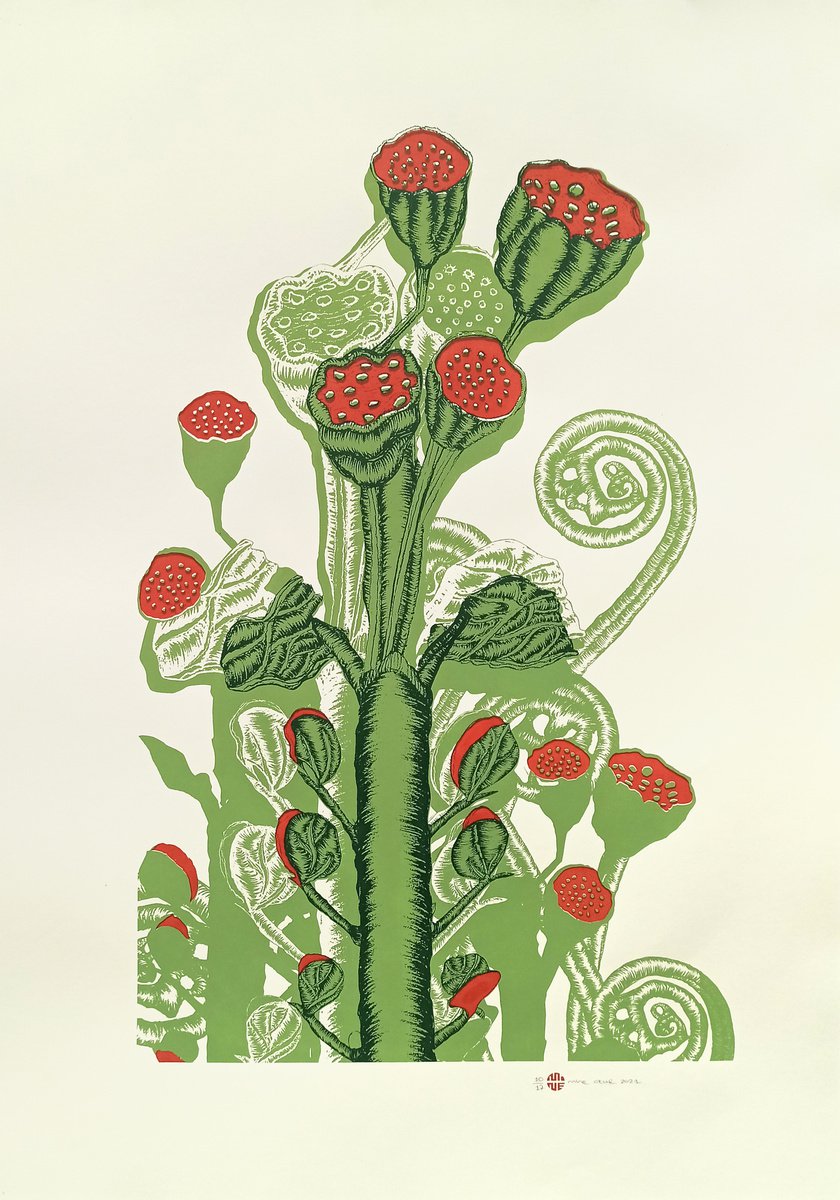 Illustrative Screenprint , Window To The Ancient Garden By Mine Okur, 28 X 39, Artwork For Sale On Artfinder