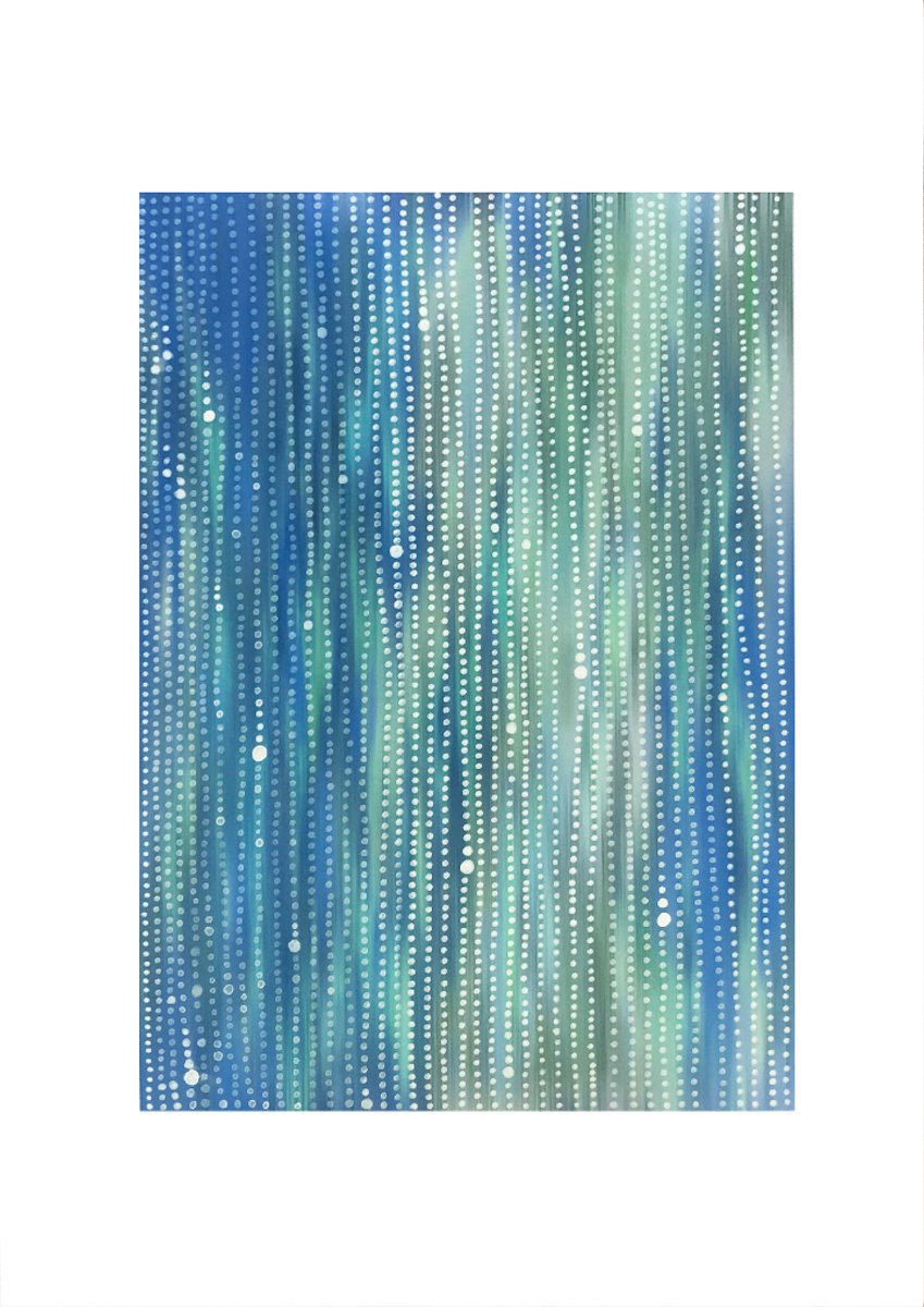 Abstract Ink Drawing By Jennifer Bell, 17 X 23, Rain Gum Study, Original Artwork