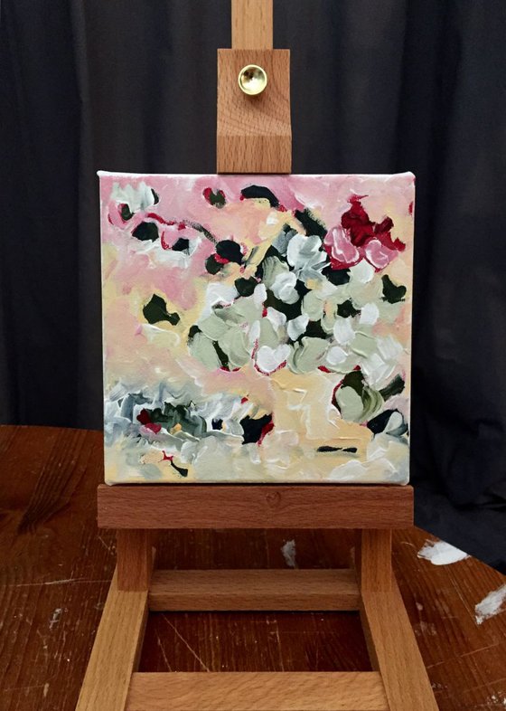 Abstract Painting - Floral Abstraction 5.22 - Acrylic on Canvas