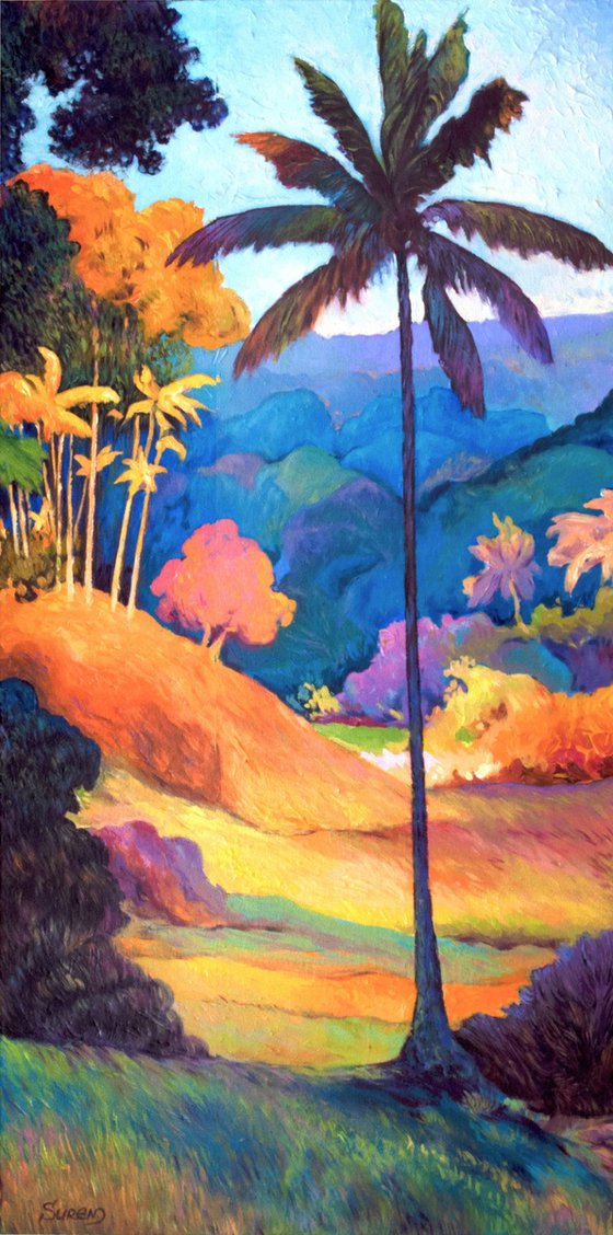 Lone Palm in a Summer Glow