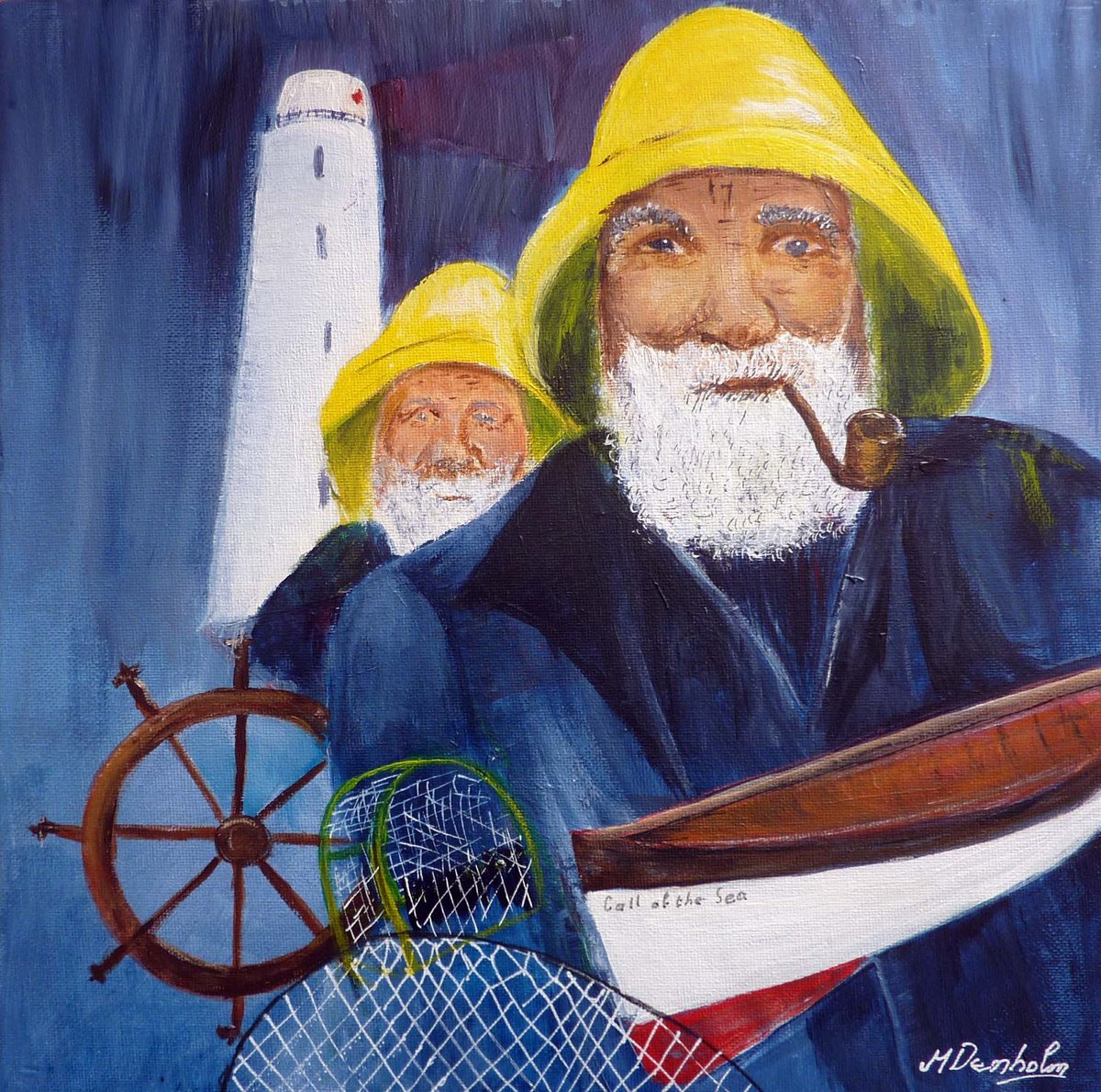 Abstract Still Life Acrylic Painting By Margaret Denholm, 12 X 12", Last Light Of The Watch, Original Artwork