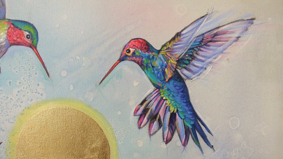 Shining Sun and Hummingbirds