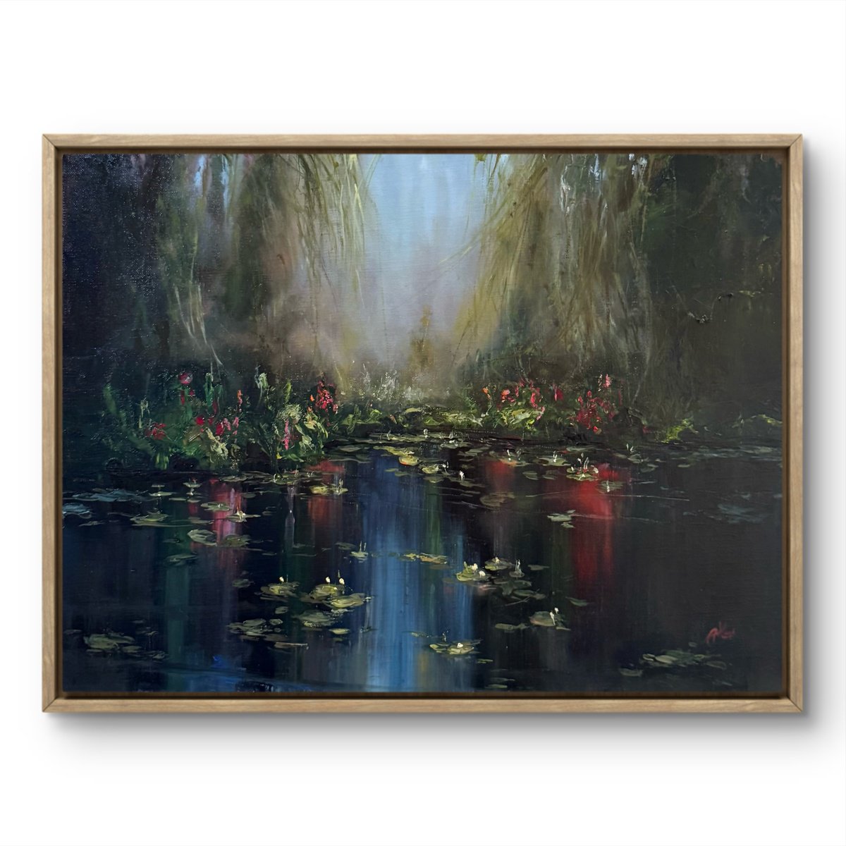 Photorealistic Landscape Oil Painting By Alesia Yeremeyeva, 13 X 17, In Your Secret Garden, Original Artwork