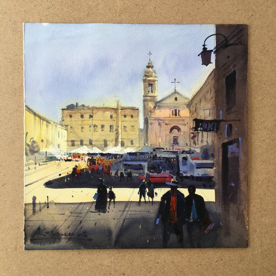 The Market Square of the Italian town of Jesi