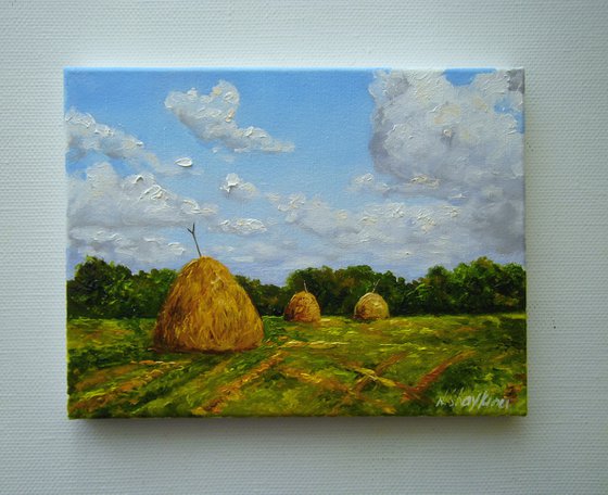 Country Hay Field Landscape