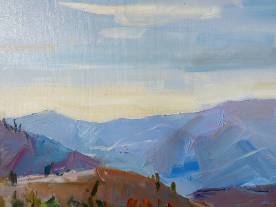 Mountains Painting Original Oil Painting Oil on Canvas Fine Art Impressionism Painting