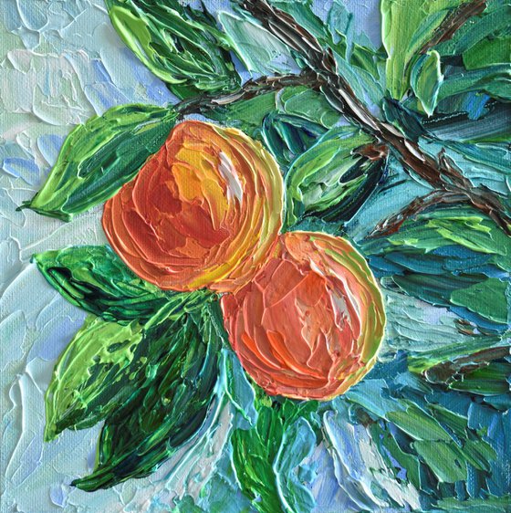 Peaches (20x20x2cm) - Acrylic Original Painting