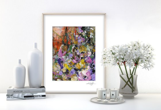 Floral Fall 34 - Floral Abstract Painting by Kathy Morton Stanion