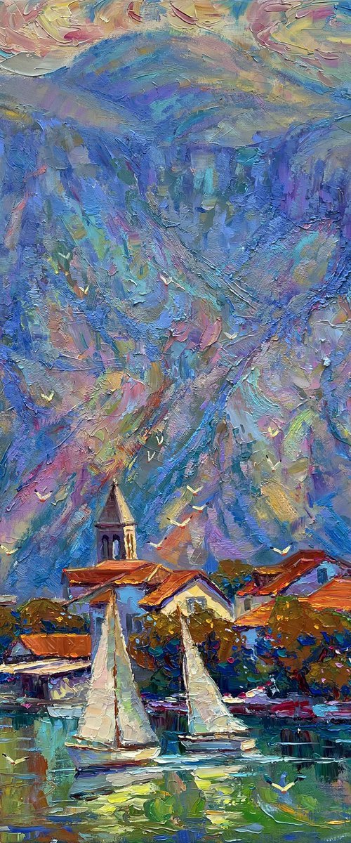 "Evening in the mountains" by Evgeny Chernyakovsky