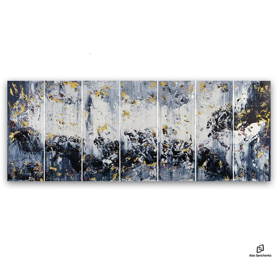 210x80cm. / Panoramic Painting  / 7 in 1 / Alex Senchenko © 2022 / Abstract 22153