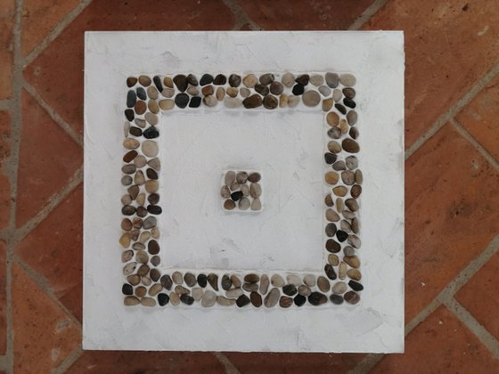 Original abstract 3d room artwork, Stones