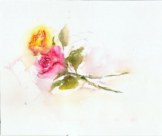 Pink and Yellow Roses