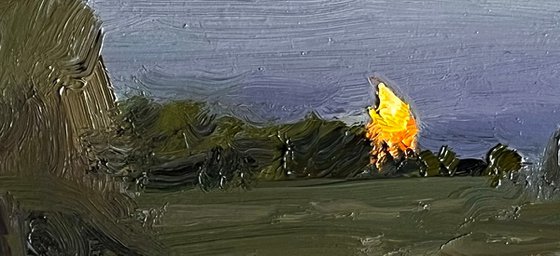 Haystacks and the moon