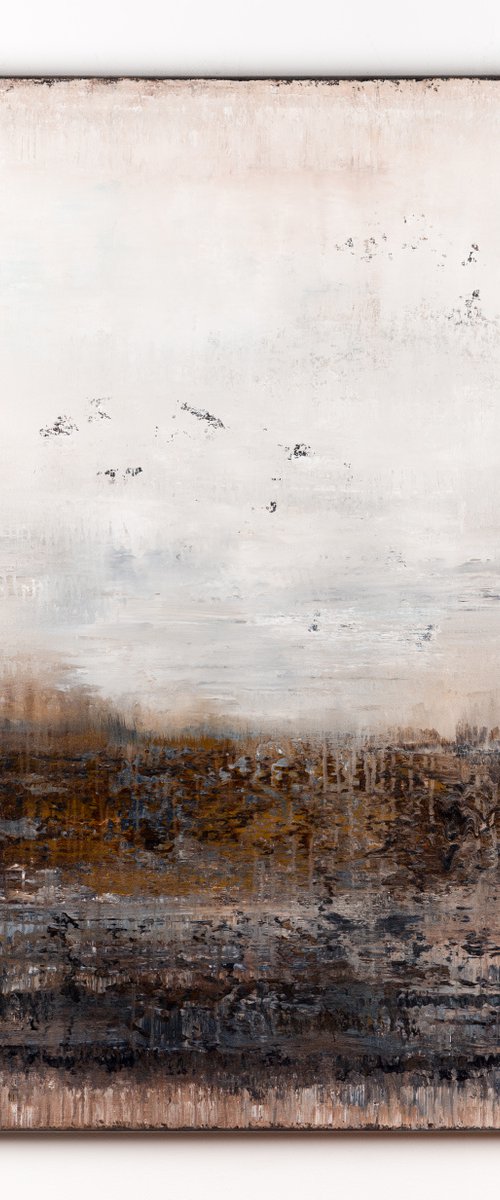 Brown abstract painting FK154 by Radek Smach
