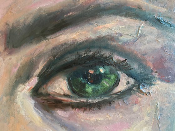 HONESTY is a superpower / impressionist female close-up portrait