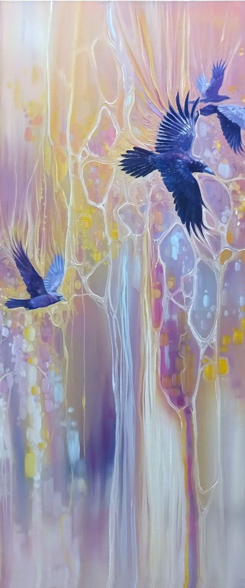 LARGE ORIGINAL Oil Painting - Messengers of the Gods by Gill Bustamante