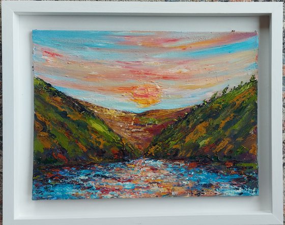 Sunset sky over Glendalough, Wicklow Ireland