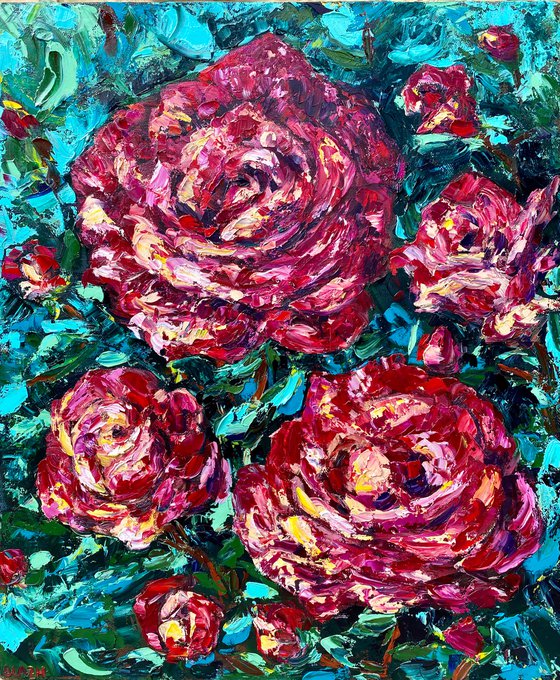 Roses - Abstract Red, 50*60 cm
