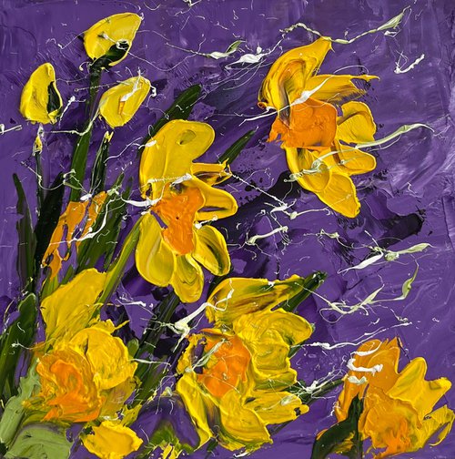 Daffodils by Halyna Kirichenko