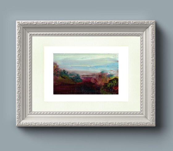 Landscape at Dusk - Abstract Impressionist Oil Painting
