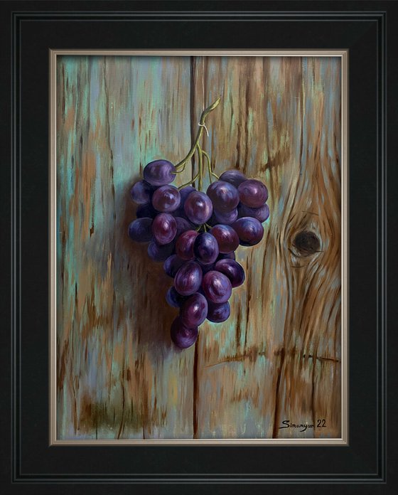 Grape Oil painting (45x35cm, oil on panel)