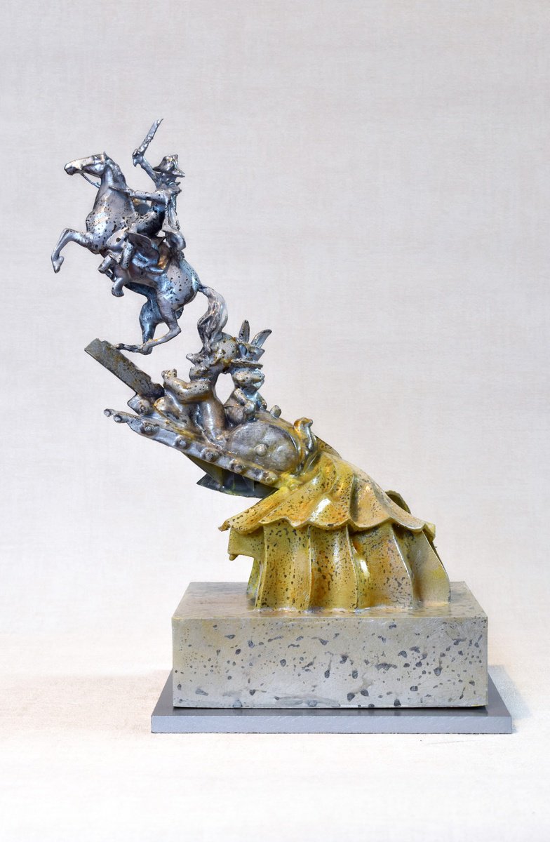 Urban And Pop Portrait Sculpture By Nikolay Devnenski, 10 X 14", All Time Circus, Original Artwork