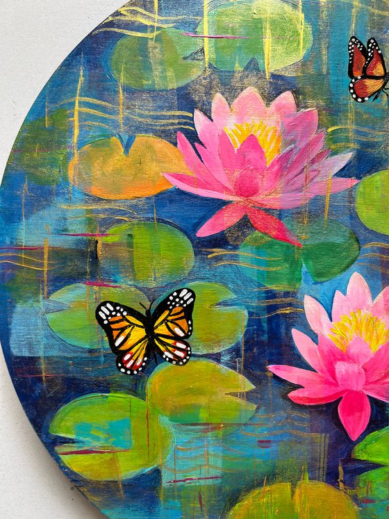 Water Lilies and Butterflies - II