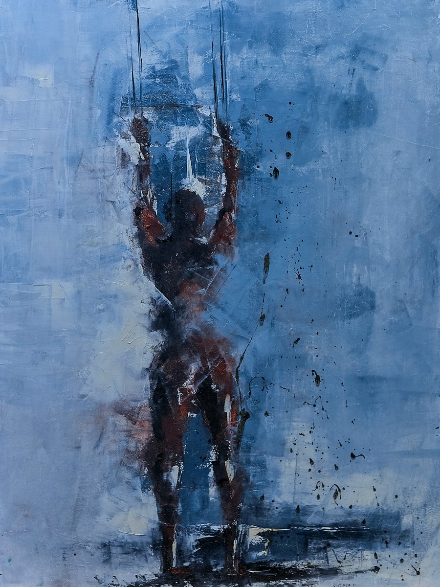 abstract figure. figurative art. original oil painting artwork by Marinko Saric