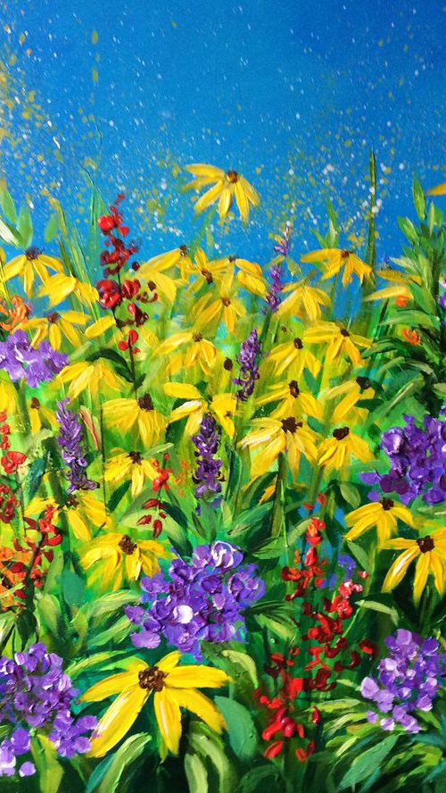 Endless Summer - Floral landscape by Colette Baumback