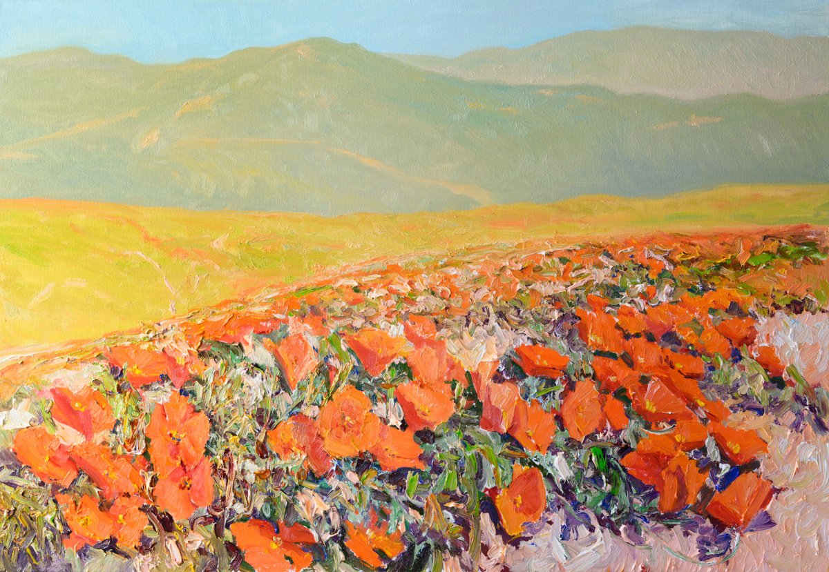 California Poppy By Suren Nersisyan, 36 X 24, Artwork For Sale On Artfinder
