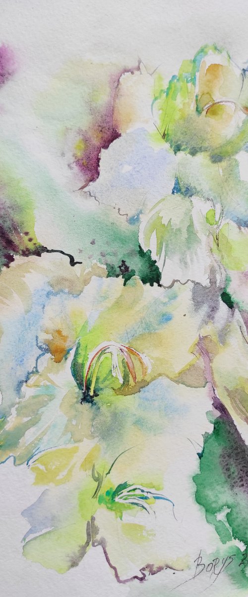 Surprise - original artwork, abstract watercolors by Tetiana Borys