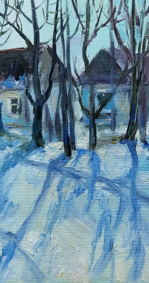 Winter In village by Ann Krasikova