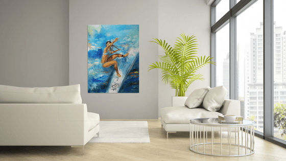 surfing, 36x48