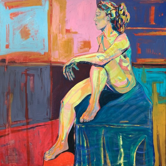 Female nude with pink