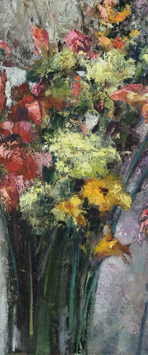 Romantic bouquet of flowers by Olha Laptieva