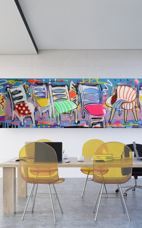 Chairs 300 X 80 CM / 118,11 х 31,49 inch by V. Lishko