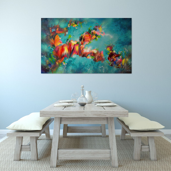 "Amazing Flowers" VERY LARGE Abstract Painting