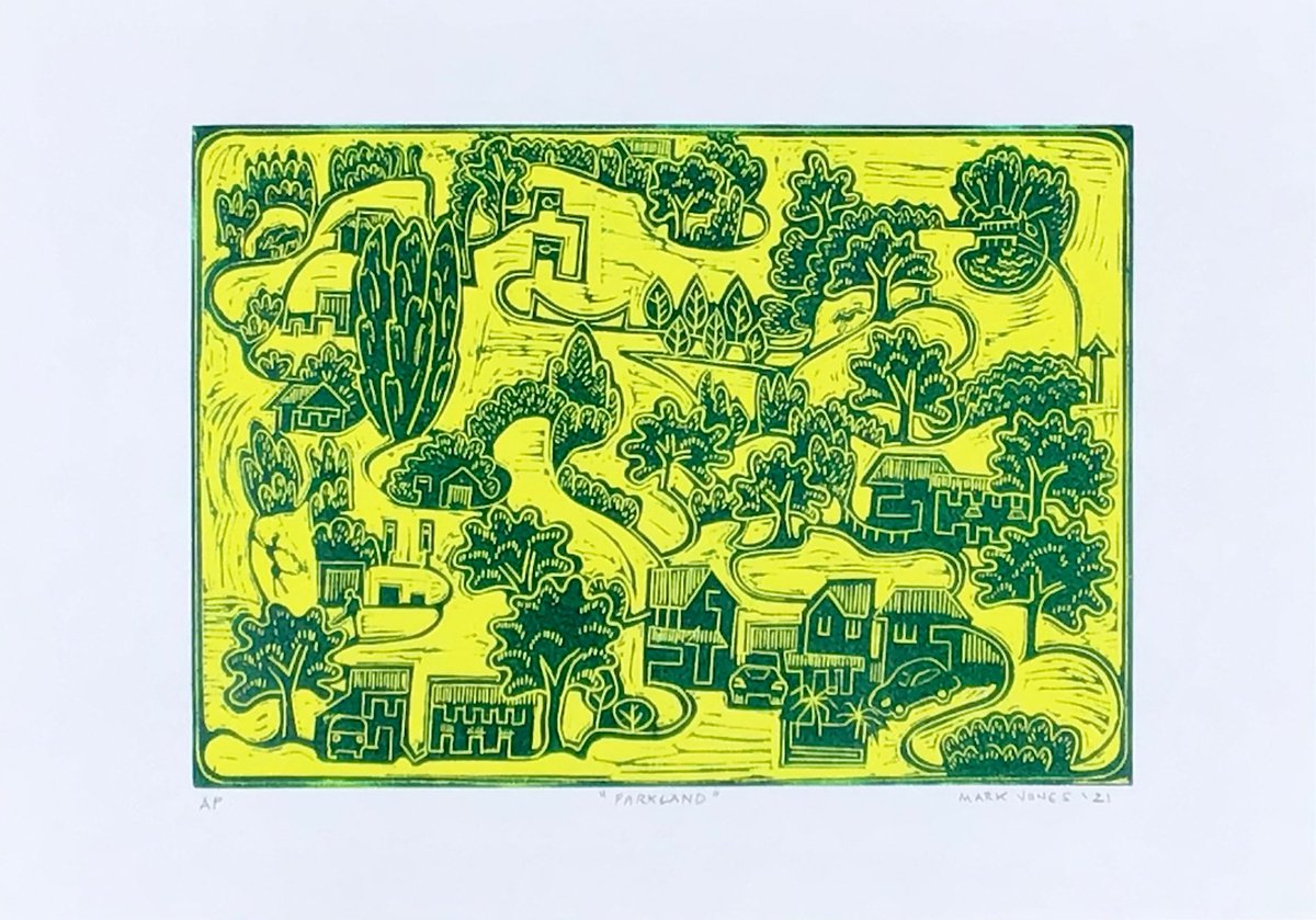 Park land (green and yellow) by Mark Howard Jones