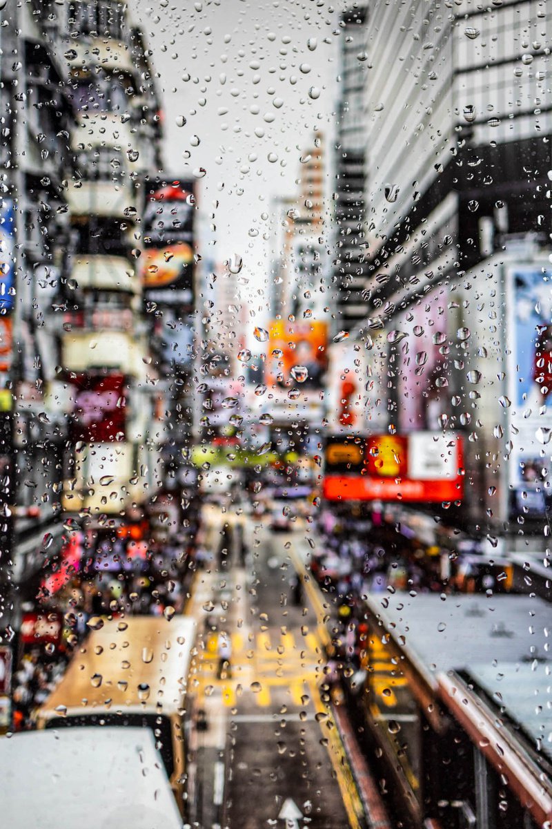 Abstract Cityscapes Photograph By Sven Pfrommer, 47 X 31", Rainy Days In Hong Kong Viii, Original Artwork