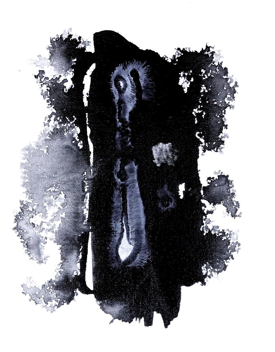 Expressive Abstract Acrylic Painting By Newel Hunter, 11 X 14", Child Of The Light, Original Artwork