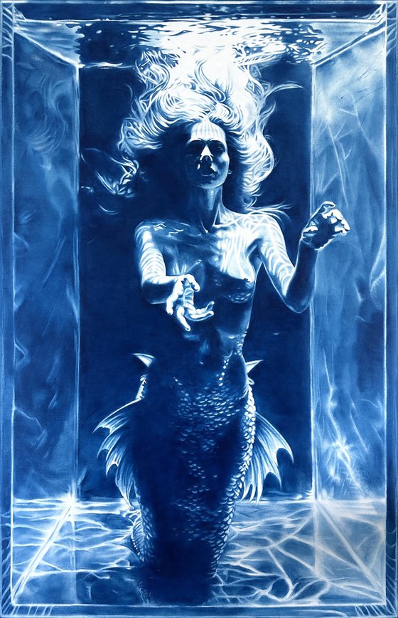 The Mermaid's Secret - Large Blue Nude