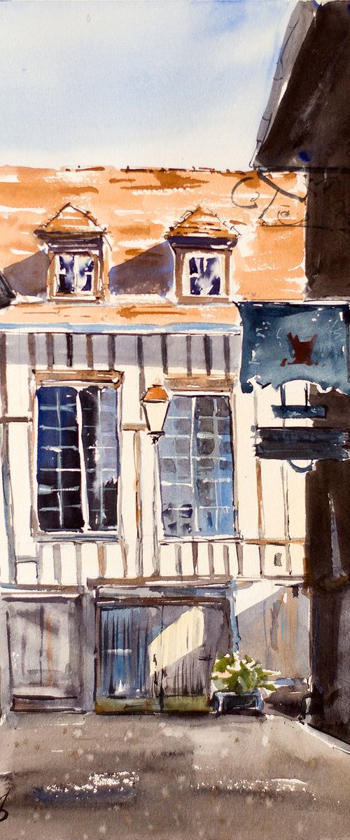 Normandy old street. Honfleur by Sasha Romm